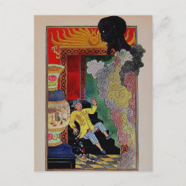 Cartão Postal Vintage Arabian Nights Aladdin e Genie