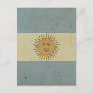 Cartão Postal Vintage Argentina Flag