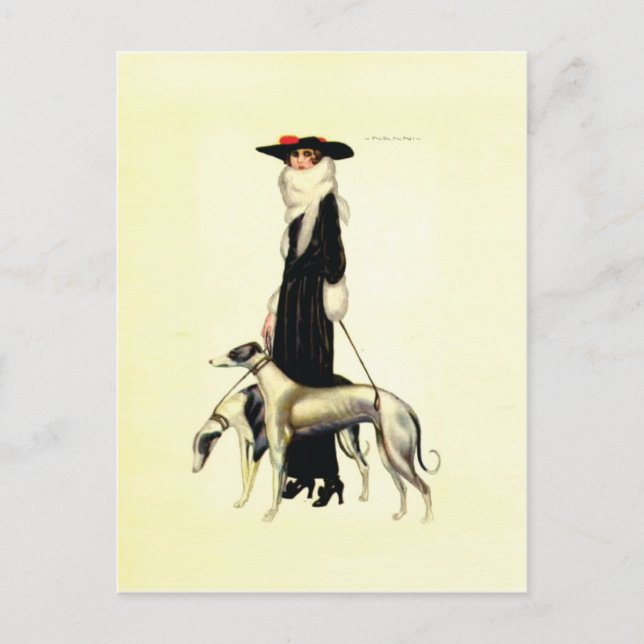 Cartão Postal Vintage Art Deco Fashion (Frente)