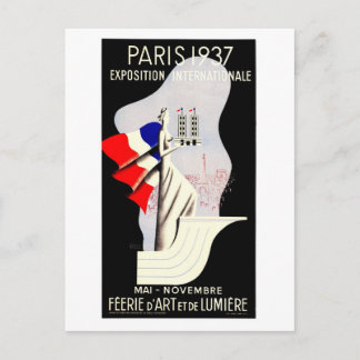Cartão Postal Vintage art deco Paris World expo 1937