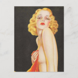 Cartão Postal Vintage art deco pin-up girl