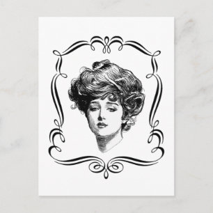Cartão postal Vintage Art Gibson Girl