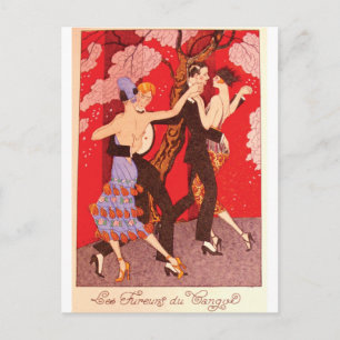 Cartão Postal Vintage Art Nouveau ~ A Fury Tango