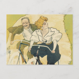 Cartão Postal Vintage Art Nouveau, Gladiator Ciclos Bicicletas