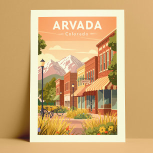 Cartão Postal Vintage Arvada Colorado