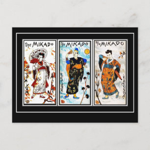 Cartão postal Vintage Asian Art Mikado