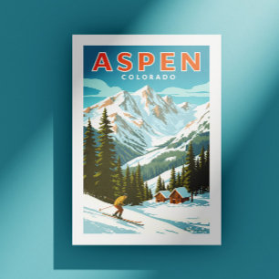 Cartão Postal Vintage Aspen Colorado