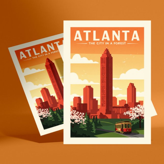 Cartão Postal Vintage Atlanta (Criador carregado)