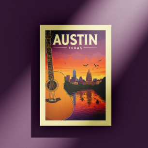 Cartão Postal Vintage Austin Texas