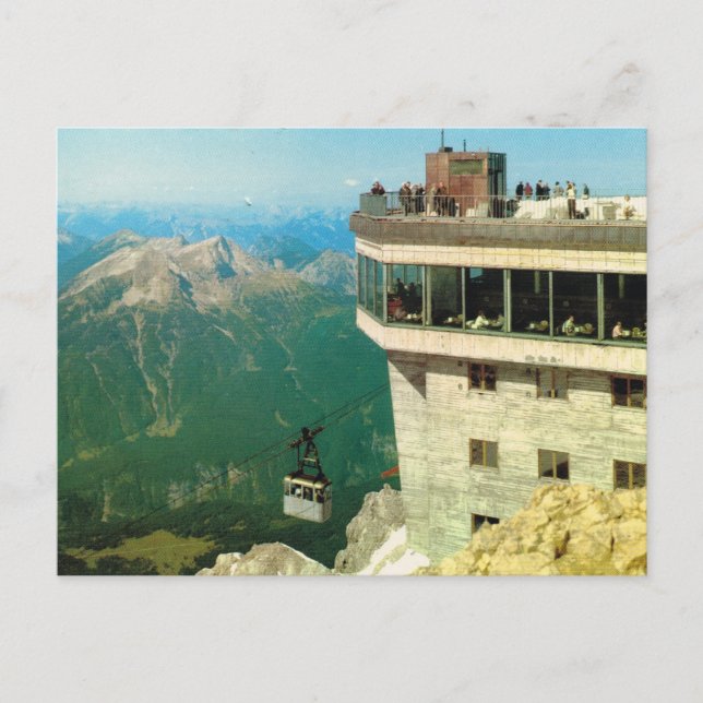 Cartão Postal Vintage Áustria, Zugspitz (Frente)
