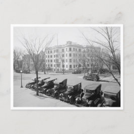 Cartão Postal Vintage Autos Em Frente A George Washington Inn