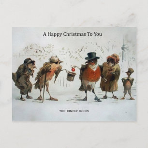 Cartão Postal Vintage Aves Vitorianas