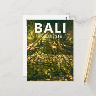Cartão Postal Vintage Bali – Cemitério de Crânios