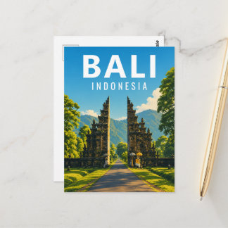 Cartão Postal Vintage Bali – Portão Handara