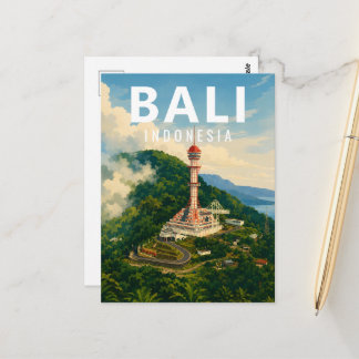 Cartão Postal Vintage Bali – Torre Turyapada Bulel