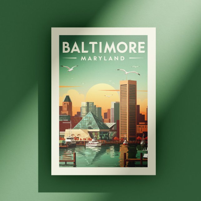 Cartão Postal Vintage Baltimore Maryland (Criador carregado)