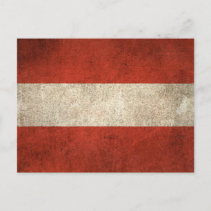 Cartão Postal Vintage - Bandeira em apuros da Áustria