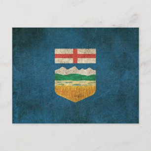Cartão Postal Vintage - Bandeira em desgosto de Alberta