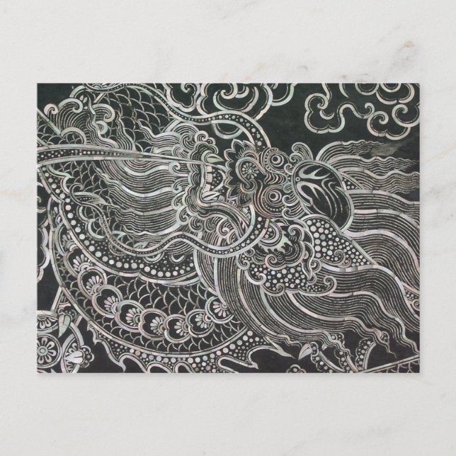 Cartão Postal Vintage Bangkok Dragon (Frente)