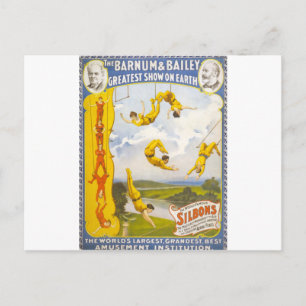 Cartão Postal Vintage Barnum e Bailey Circus