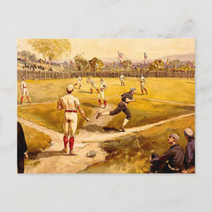 Cartão Postal Vintage Baseball Game