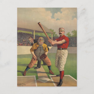 Cartão postal Vintage Baseball Poster