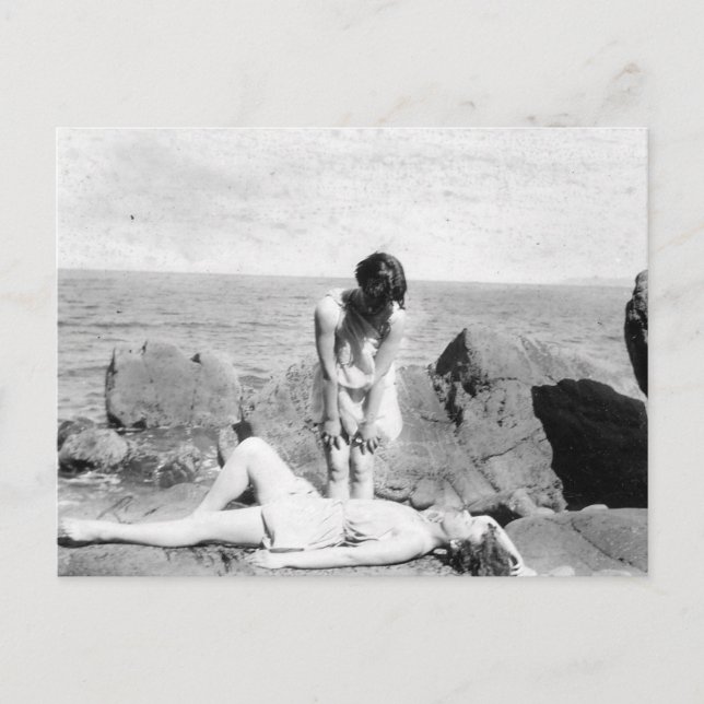 Cartão postal Vintage Beach (Frente)