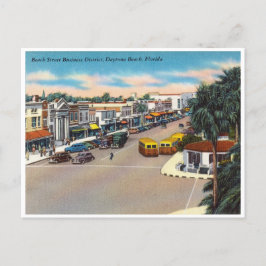 Cartão Postal Vintage Beach Street, Daytona Beach, Flórida