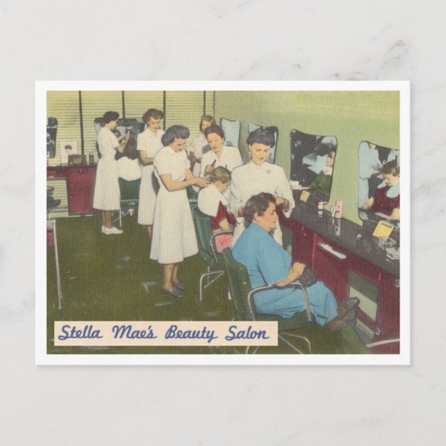 Cartão Postal Vintage Beauty Salon 1940 (Frente)