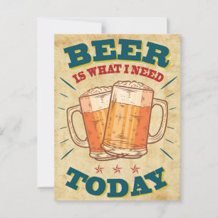 Cartão Postal Vintage Beer