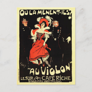 Cartão Postal Vintage, belle époque, boate