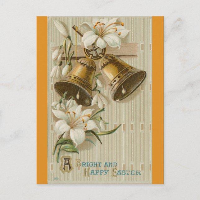 Cartão Postal Vintage Bells and Lilies (Frente)