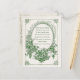 Cartão Postal Vintage - Bênção Irlandesa Gravada com Quadro Flor (Frente/Verso In Situ)