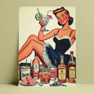 Cartão Postal Vintage Bepra Pin-up Girl