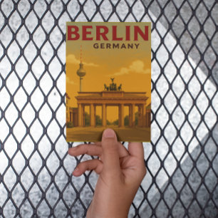 Cartão Postal Vintage Berlin Germany Viagem Trabalho de arte