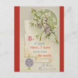 Cartão Postal Vintage Bible Verse Be of Good Cheer Easter
