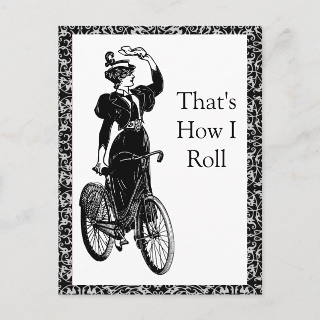 Cartão Postal Vintage Biciclist (Frente)