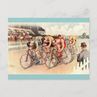 Cartão Postal Vintage Bicycle Race Poster Art