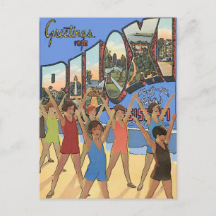 Cartão Postal Vintage Biloxi MS