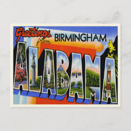 Cartão Postal Vintage Birmingham Alabama