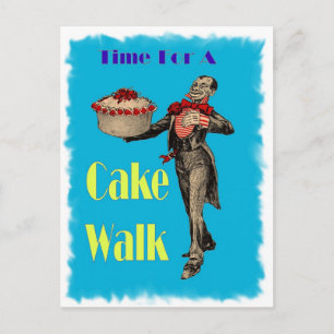 Cartão Postal Vintage Black Americana CAKE WALK