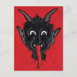 Cartão Postal Vintage Black Devil Face