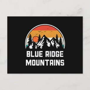 Cartão Postal Vintage Blue Ridge Mounts Nature Outdoor Caminho E