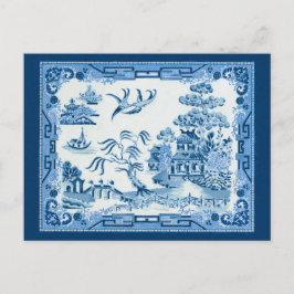 Cartão Postal Vintage Blue Willow