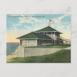 Cartão Postal Vintage Boca Grande Florida Bath House
