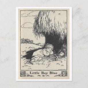 Cartão Postal Vintage Book Illustration Little Boy Blue