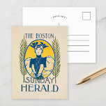 Cartão Postal Vintage Boston Sunday Herald<br><div class="desc">The Boston Sunday herald (cerca de 1890-1920) | Vintage A ilustração do jornal Boston Sunday Herald do início do 20. Use as ferramentas de design para adicionar texto personalizado ou personalizar a imagem.</div>