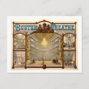 Cartão Postal Vintage Boston Theater Advertisement
