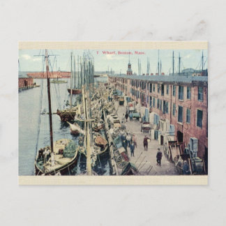 Cartão postal Vintage Boston Wharf
