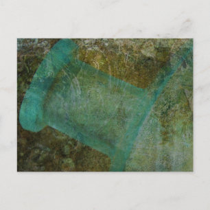 Cartão Postal Vintage Bottle Grunge Digital Art